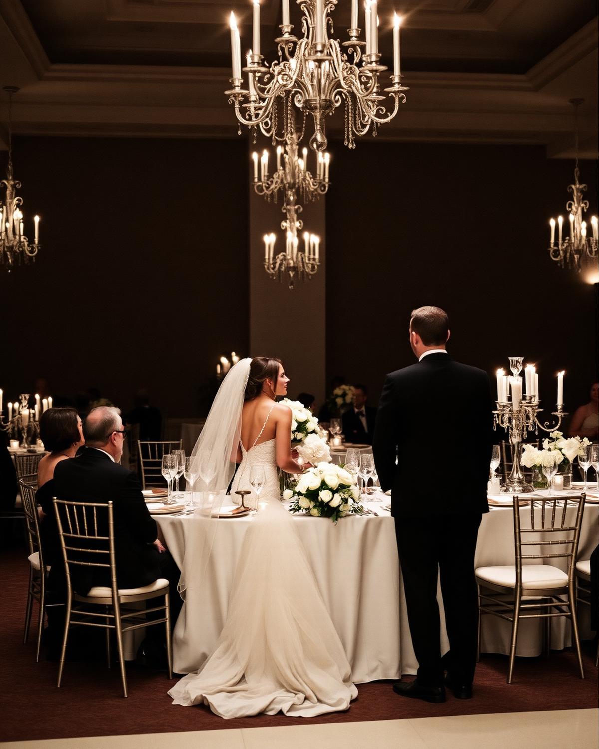 Black Tie wedding collection — Low candlelight, tuxedos, a room that hums with old-world glamour.